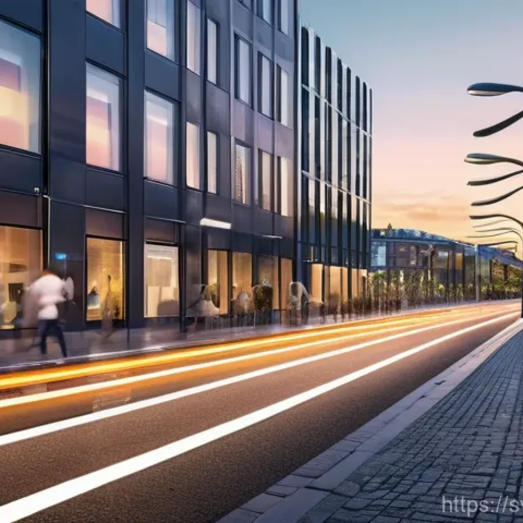 OpenVINO를 활용한 AI 모델 최적화 - **Prompt: Smart Urban Living with Edge AI** "A clean, futuristic street scene in a modern Swedis...